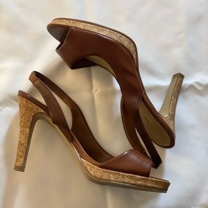 USED Slingback Open Toe Pump